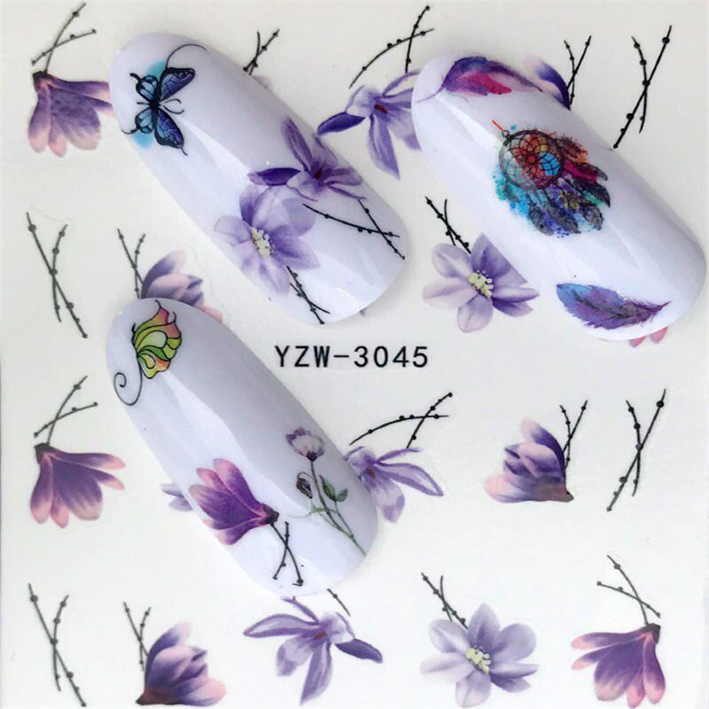1 Sheet Water Transfer Nail Sticker Decals Fruit Cream Cake Cat Beauty Decoration Designs DIY Color Tattoo Tip