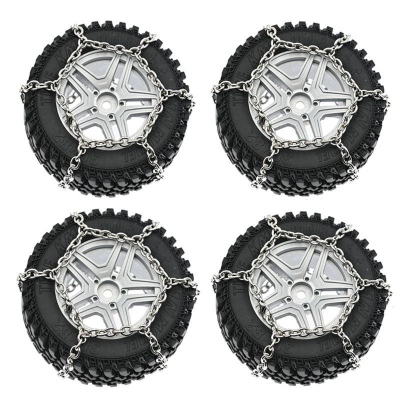 for MN86S MN86KS MN86 MN86K MN G500 4Pcs Metal Wheel Tires with Snow Chain Tyre Sponge 1/12 RC Car Upgrade Parts,galactic