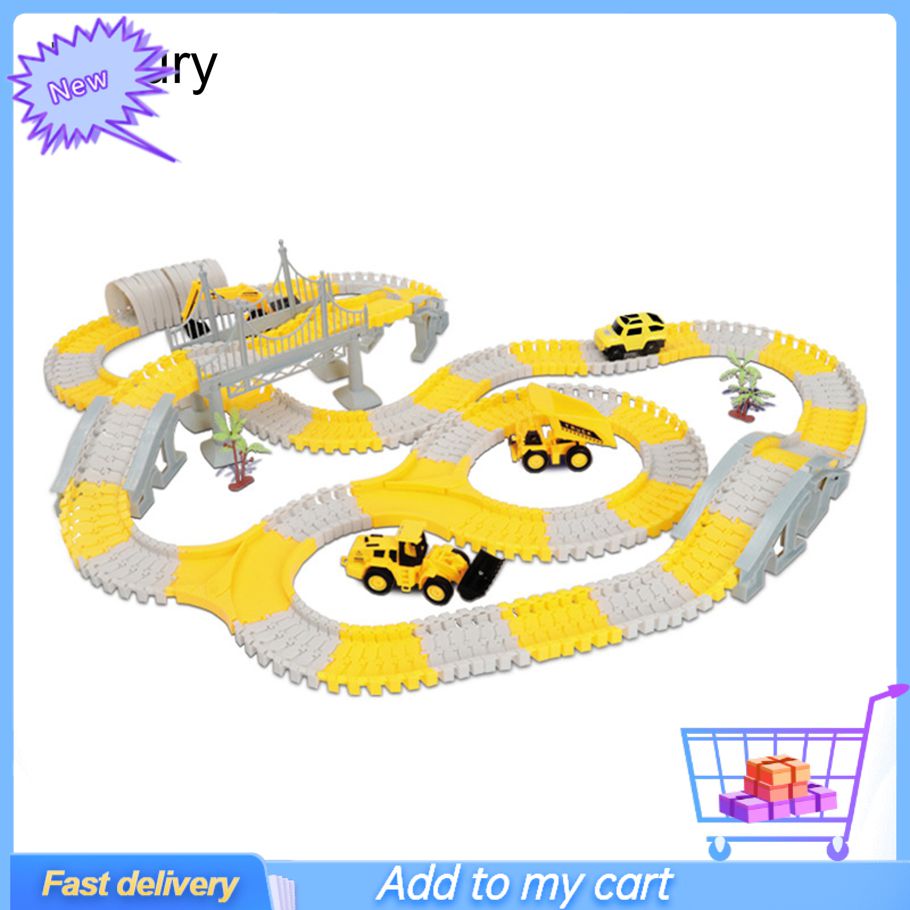 Creative Railway Electronic Car Track Assembly Toy DIY Kids Educational Gift