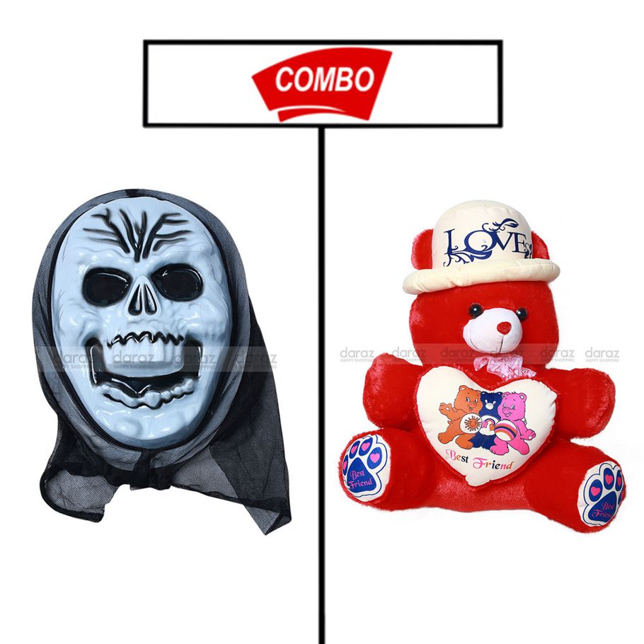 Baby Ghost Mask & Teddy Bear  Combo Pack