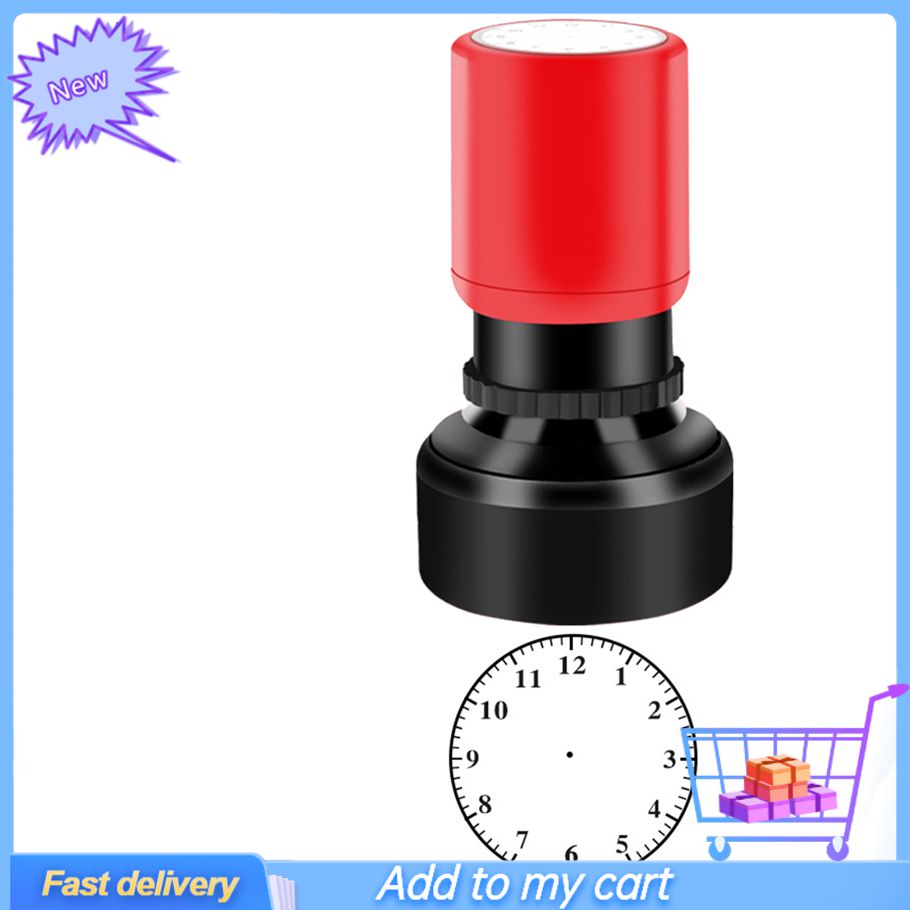 Ink Stamp Educational Easy-cleaning Fast Dry Self-inking Teacher Clock Stamp for Student