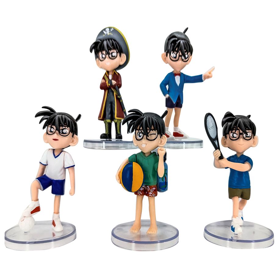 5Pcs Detective Conan Figures Model Toys Miniature Decoration Mold Children Gift