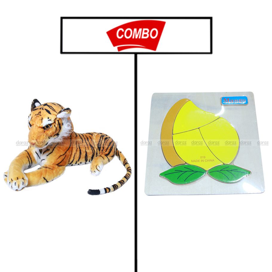 TIGER TEDDY WITH MANGO PUZZLE GAME COMBO PACK FOR YOUR KIDS