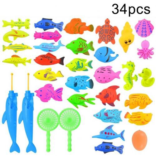Magnetic Fishing Game Fish Model Kit Pretend Play Children Early Learning Toy Baby Bath Toys outdoor toy gift for children