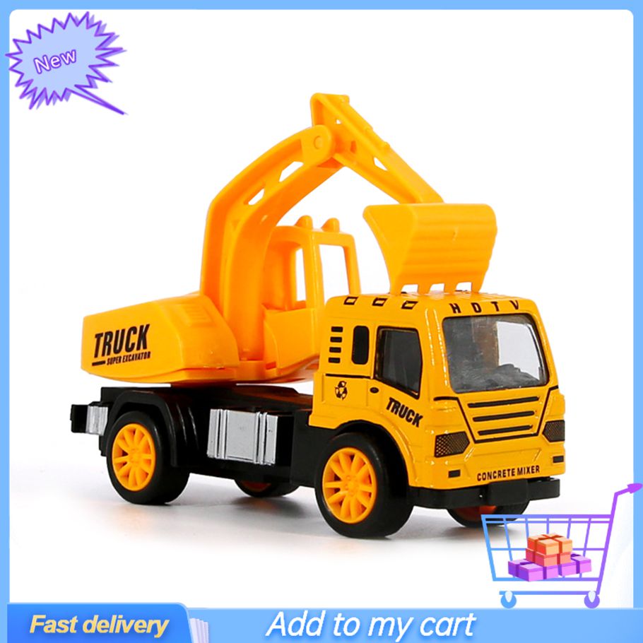 Mini Excavator Blender Dumper Tractor Truck Model Car Toys Engineering Vehicle