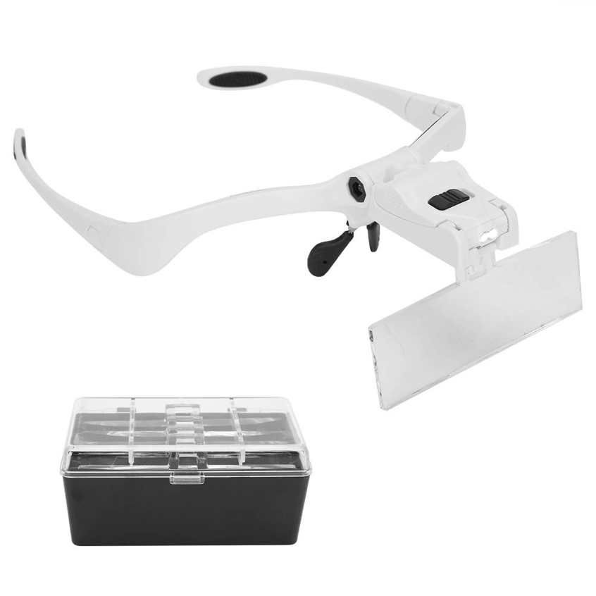 Liu Xing 1.0x-3.5x Magnifying Glass LED Light Head Loupe Eyelash Extension Headband Magnifier