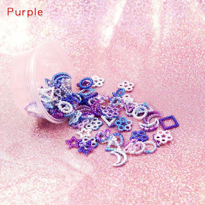Charm Slime Supplies Accessories Gradient Color Bowknot Love Pearl DIY Lizun Toys Fluffy Slime Decoration Epoxy Filler Addition