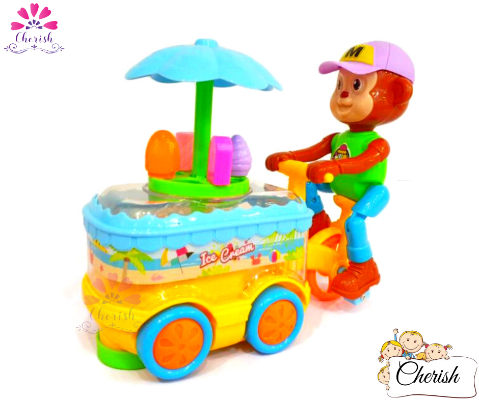 Kids Toy :: Monkey Ice Cream cart Offer Price :: Music and Light
