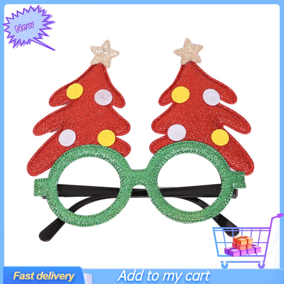 Xmas Glasses Universal Comfortable to Wear Various Styles Antlers Decoration Christmas Eyeglasses for Masquerade