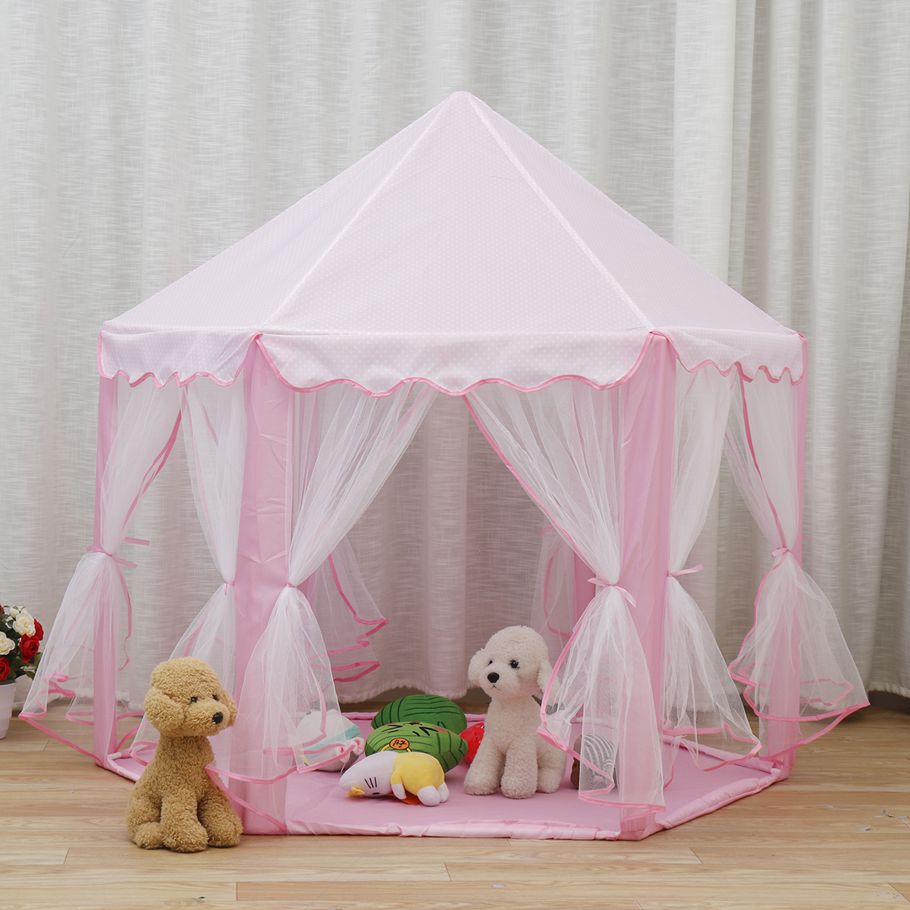 NYT Newest Kids Hexagon Tent Gaming Tent Portable Folding Princesses Castle Tent Children Playing House