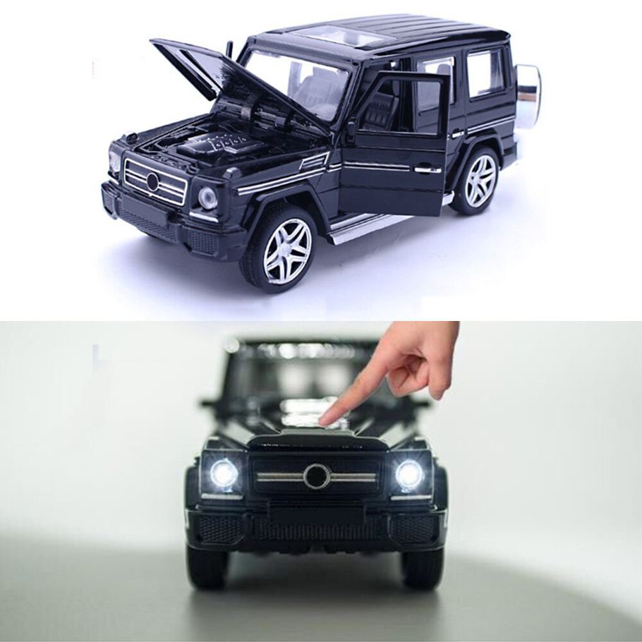 Pull Back Toy Car 1: 32 Mercedes-Benz G65 Car Model Simulation Alloy Vehicle Black
