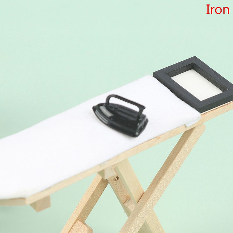 1:12 Dollhouse Miniature Furniture Ironing Board Scene Set Doll House Home Decor For Toy Accessories
