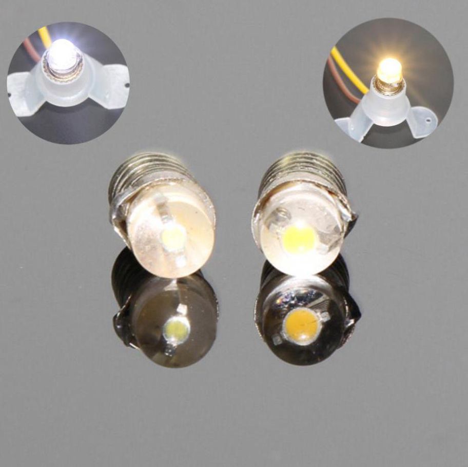 E501 10PCS Warm White / White LED Screw Bulb E5 E5.5 12V-14V HO/TT/N Scale NEW