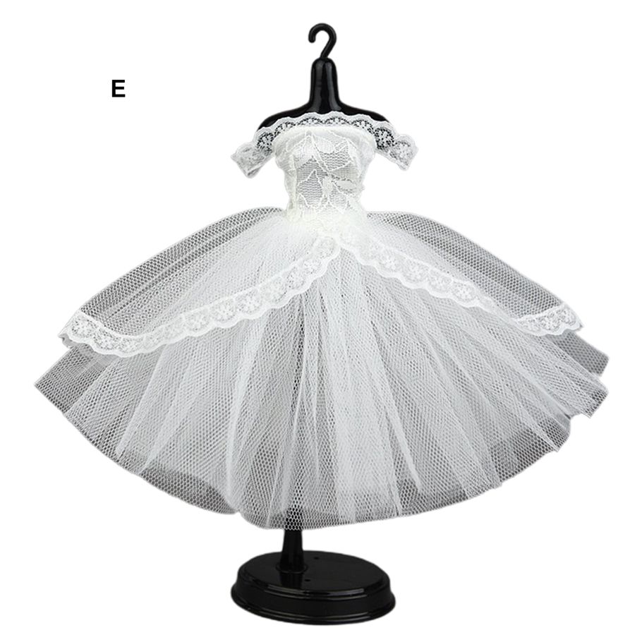 Elegant Doll Princess Dress Wear-resistant Four-layered Beautiful Girl Doll Wedding Dress for Child