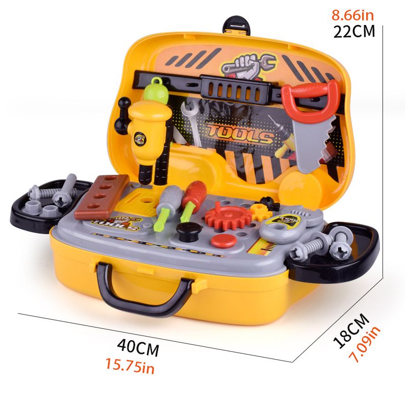 Children Boy Educational Toy Drill Tool Box Game Role Play Tool Set Box Gift UK