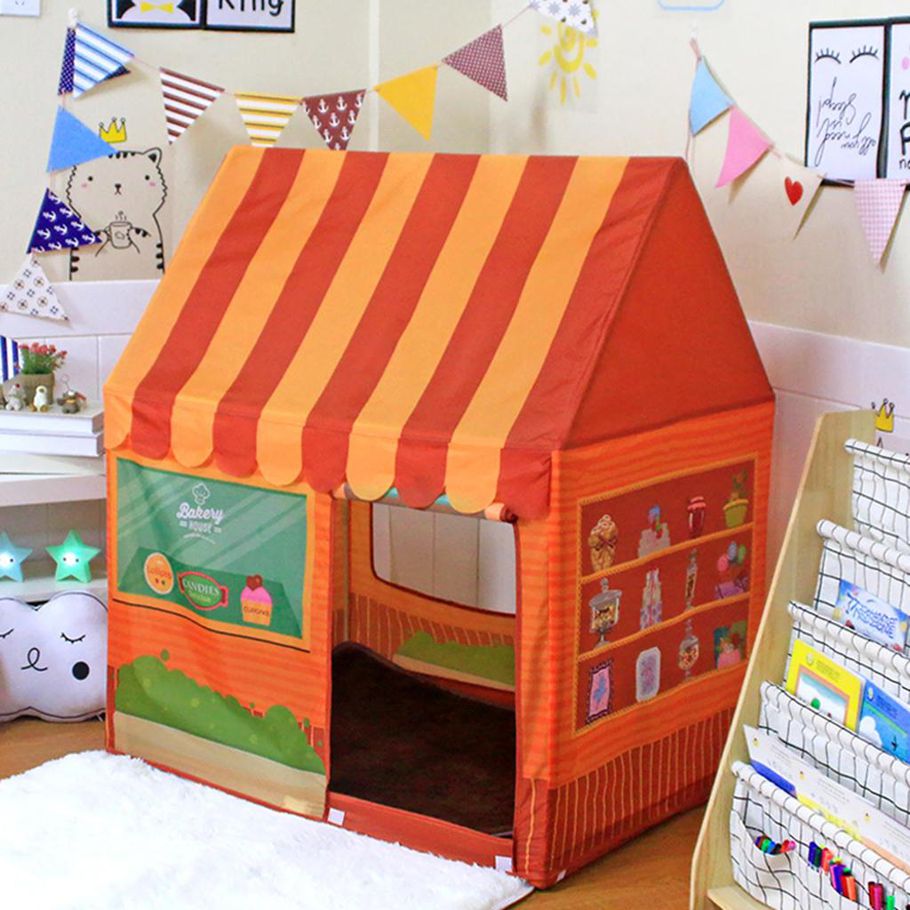 Folding Up Playhouse Dessert House Game Tent Kids/Baby Indoor Toy Orange