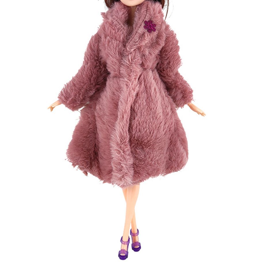 Doll Sweater Pretty Funny Pure Color Fashion Doll Long Sleeve Sweater Dress for Decoration