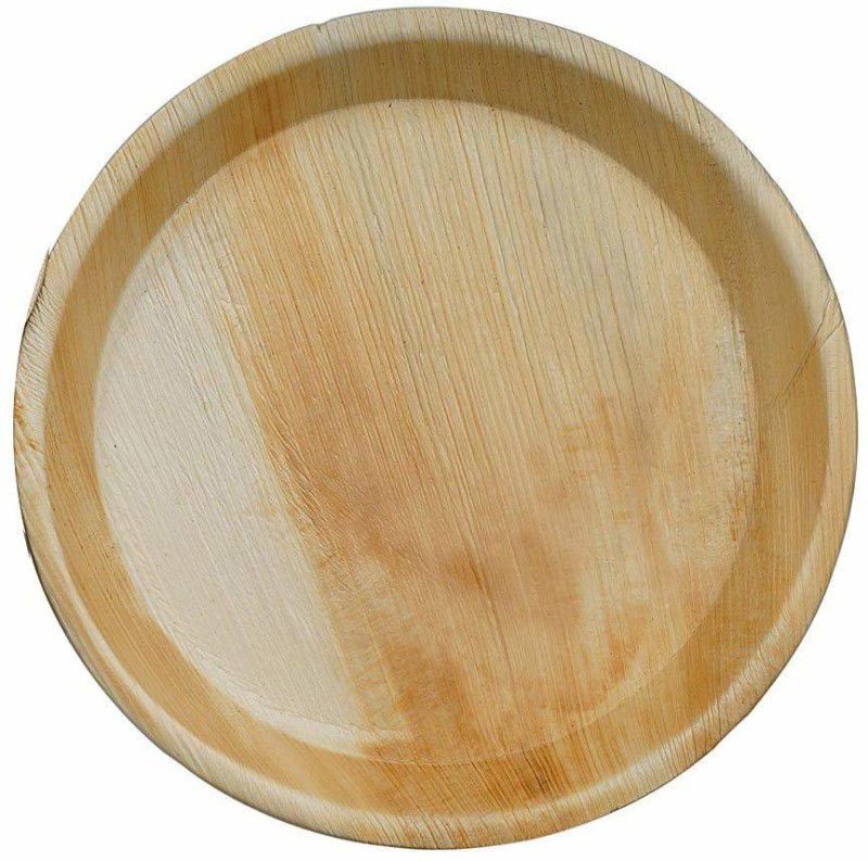 Yuvika Store Biodegradable Palm Leaf Eco-Friendly Plate 8Inch Plate (Pack of 50) Half Plate  (Pack of 50)