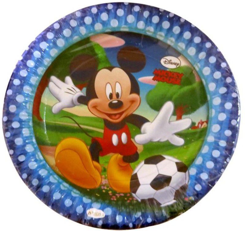FUNCART Mickey1 Mouse_Theme Half Plate  (Pack of 10, Microwave Safe)