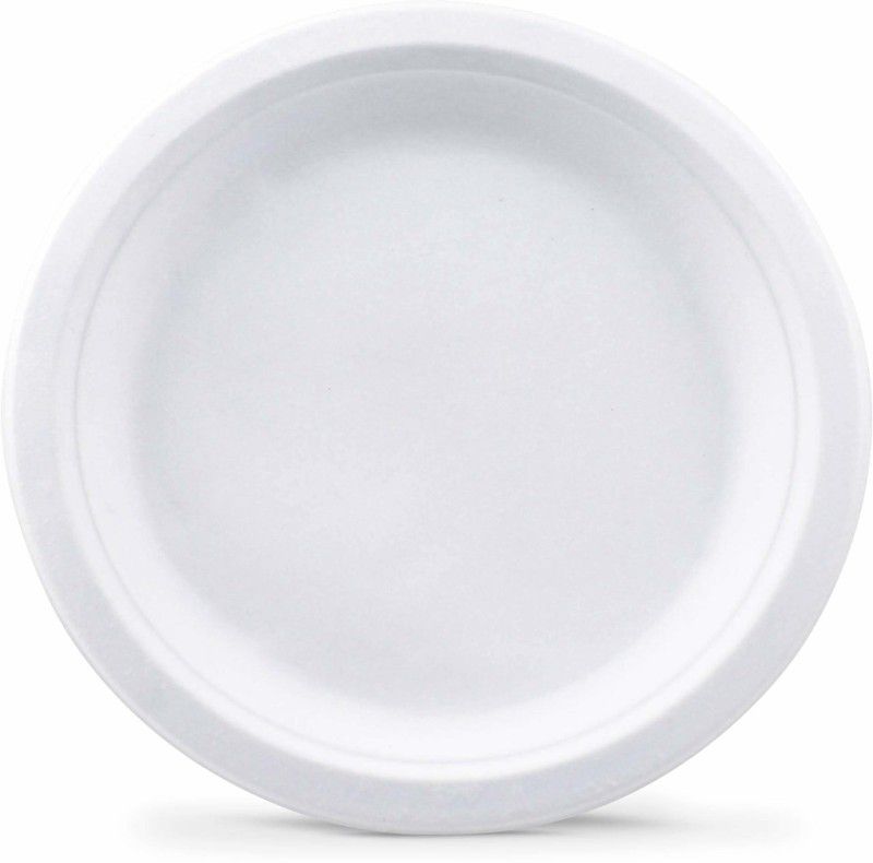 DEERA Eco-Friendly Disposable Bagasse Plates-12 Inch Dinner Plate  (Pack of 25)