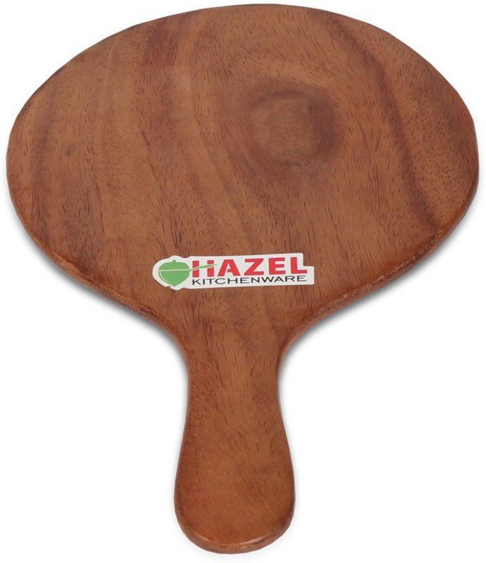 HAZEL Wooden Pizza Plate, Round, Slim, 7 Inch, Brown Pizza Tray