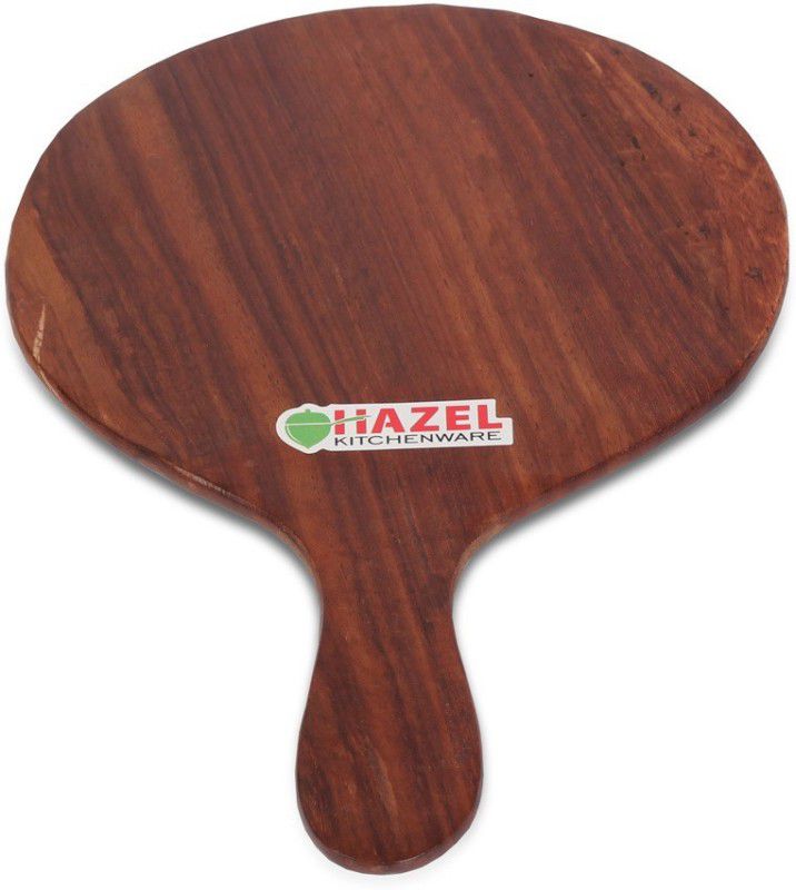 HAZEL Wooden Pizza Plate / Board / Racket, Round, Slim, 8 Inch, Brown Pizza Tray