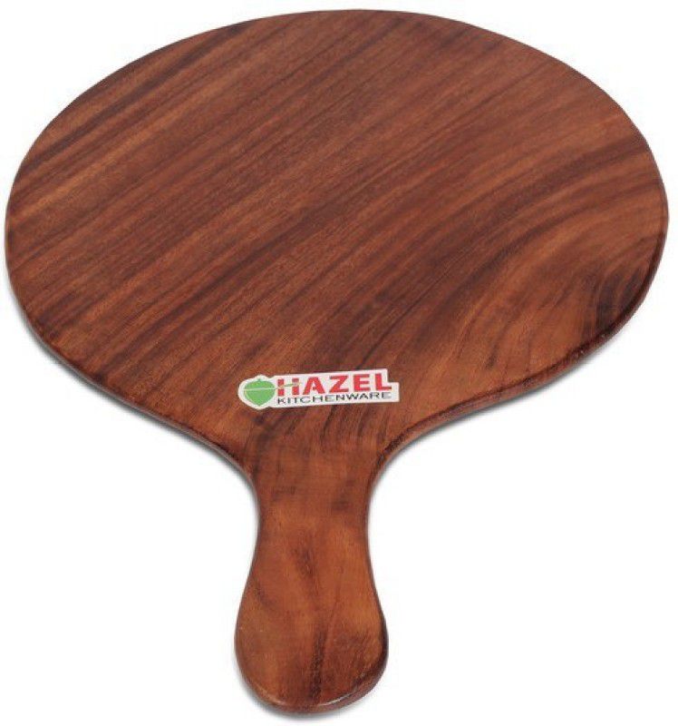 HAZEL Wooden Pizza Plate / Board / Racket, Round, Slim, 10 Inch, Brown Pizza Tray