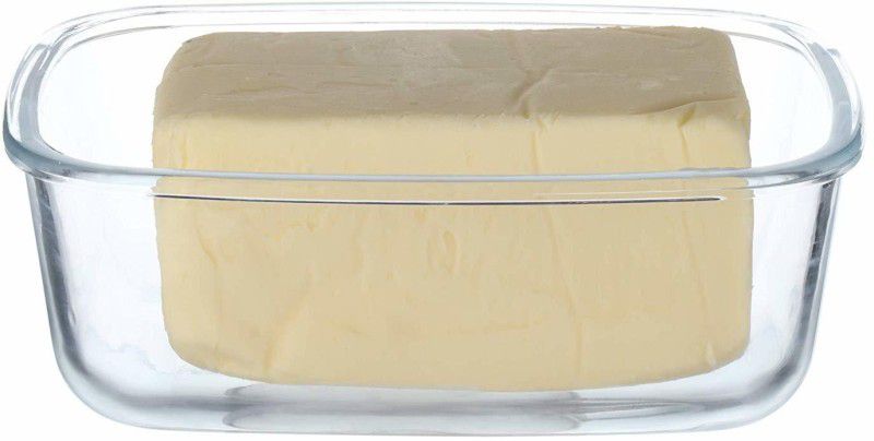 Femora Borosilicate Glass Rectangle Butter Box Dish, 440 ML Baking Dish  (Microwave Safe)