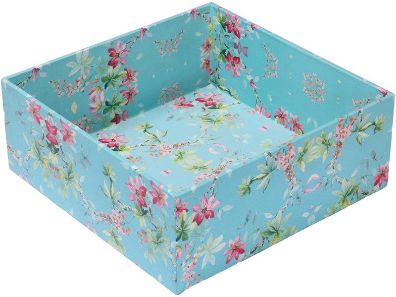 NICE PACKAGING Uv Blue floral printed (9x9x8.5inch, Tray084) Tray