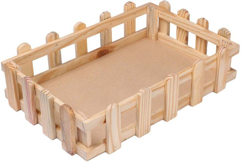 NICE PACKAGING Pine wood designer tray (15.5x10.5x3.75inch, Tray083) Tray  (Pack of 5)