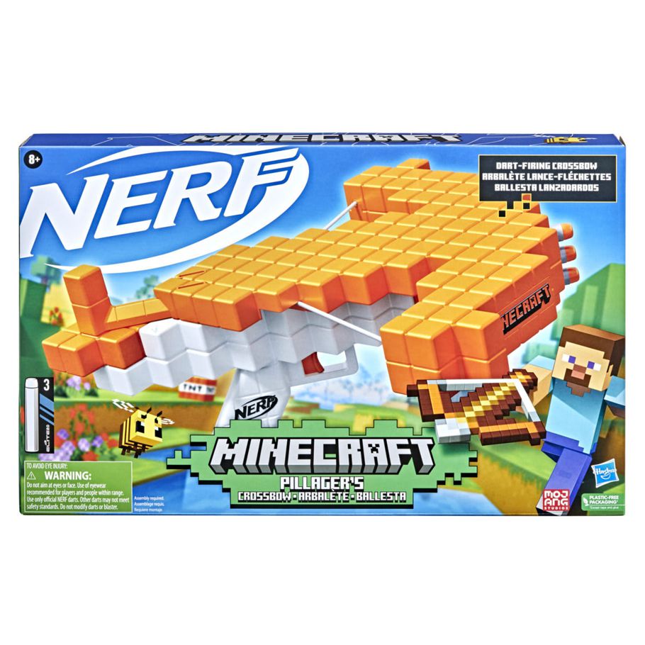 Nerf Minecraft Pillager's Dart-Firing Crossbow