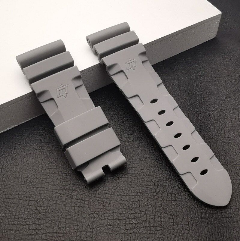 Top quality 24mm 26mm Nature silicone rubber strap For Panerai strap watch band Waterproof watchband free tools