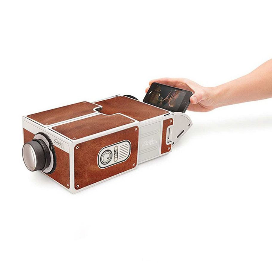 Mini Portable Projector Smart Phone Projector For Home Projector Video-brown