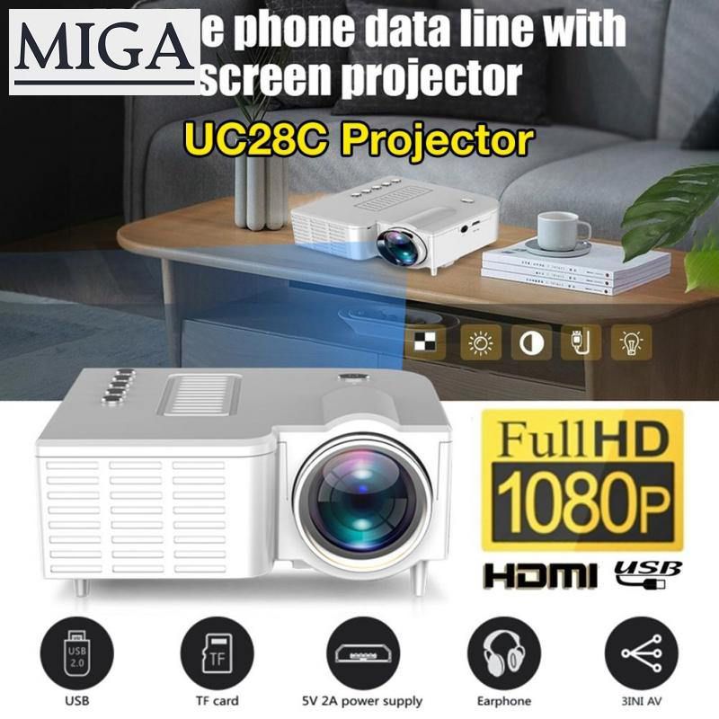 UC28C Mini Porle HD Projector Home Cinema Theater Support  data on the same screen christmas halloween holographic projector mini projector for cellphone