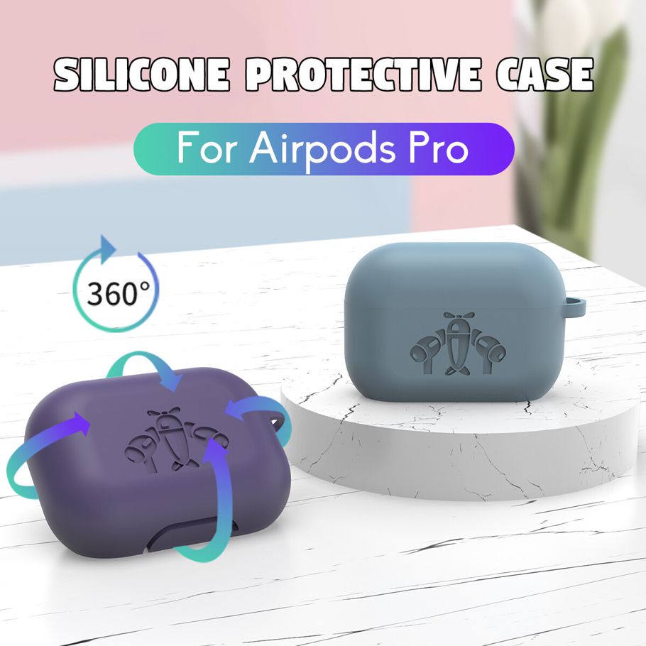 For Apple AirPod Pro Silicone Protective Shockproof Wireless Charger Case Cover