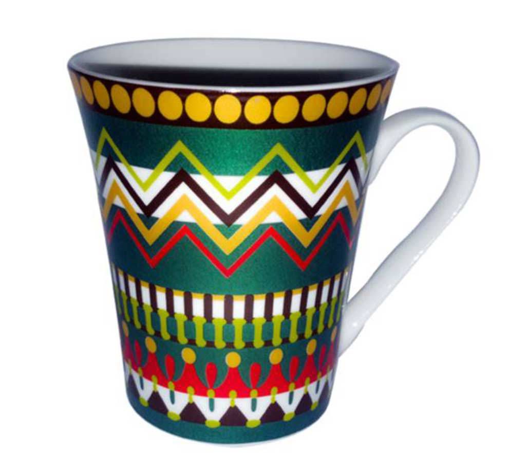 Royal Multi Color Stripe Mug