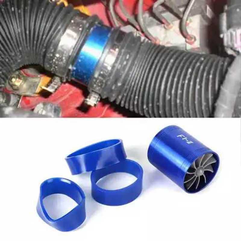 Gas Fuel Saver Air Intake Turbo Supercharger Dual Fan F1-Z Auto