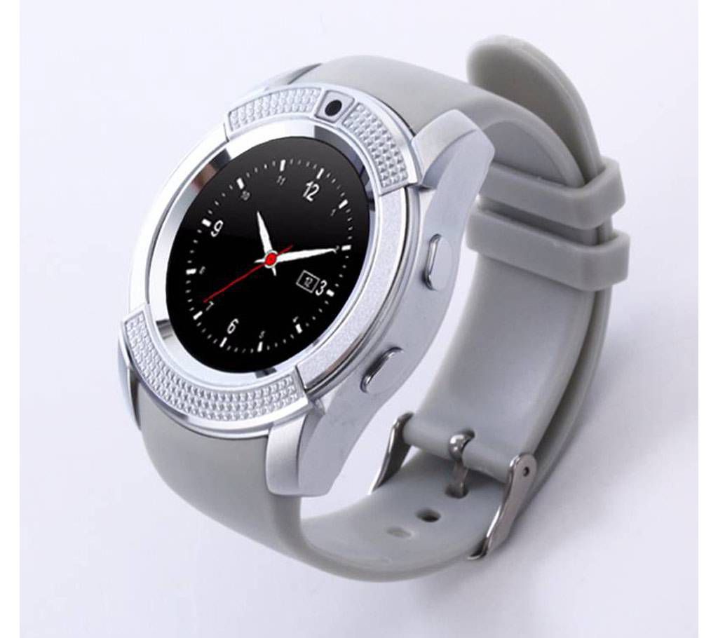 V8 ROUND DIAL  sim supported smart watch 