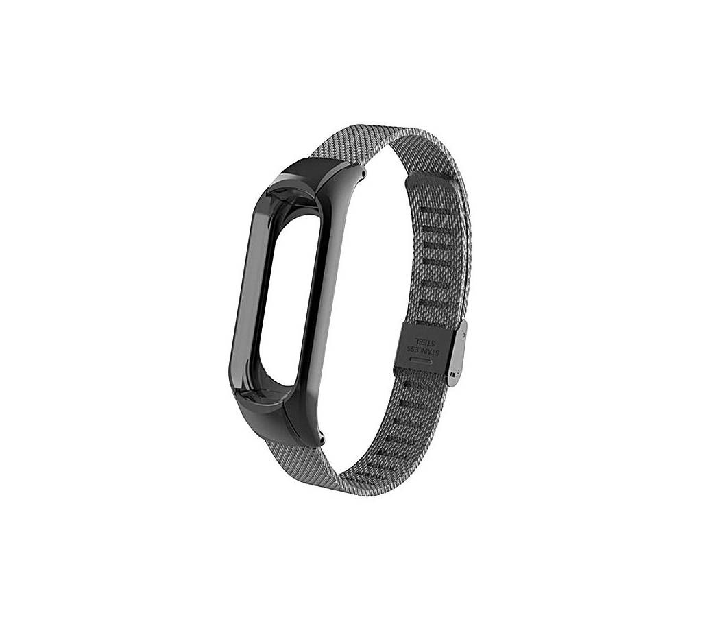 Stainless Steel Magnetic Belt for Xiaomi Mi Band 3 - Black