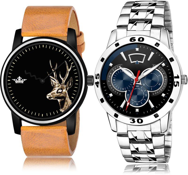 Analog Watch - For Men New Analogue 2 Watch Combo For Boys And Men - BL46.69-(61-S-19)