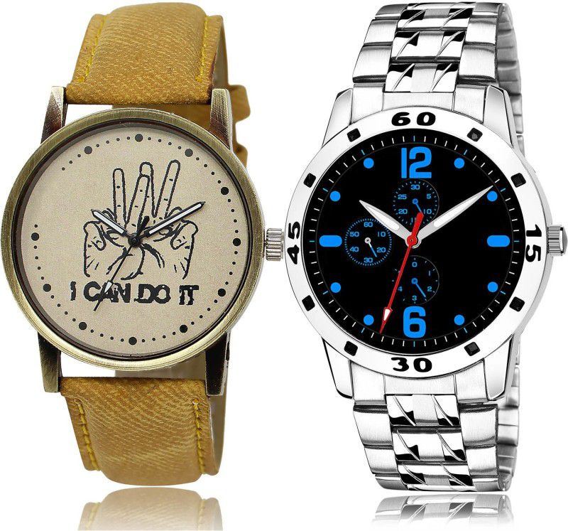 Analog Watch - For Men New Fashionable 2 Watch Combo For Boys And Men - BL46.30-(68-S-19)