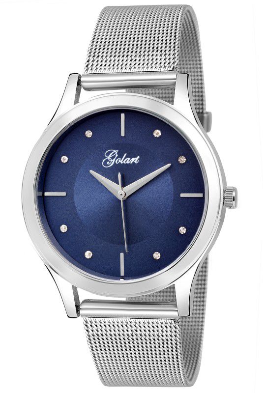 Blue Dial Elegant Double Circle Analog Watch - For Women GT-4099