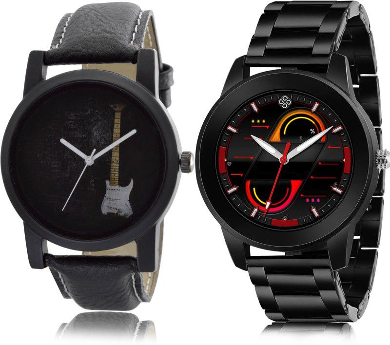 Analog Watch - For Men Classical 3D Design 2 Watch Combo For Boys And Men - B35-(1-S-20)
