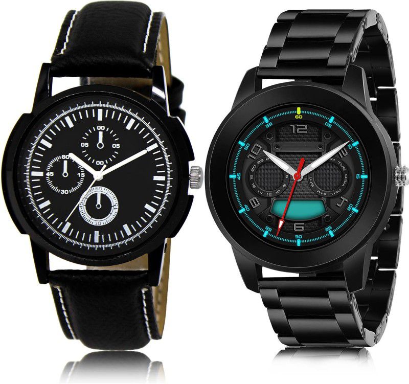 Analog Watch - For Men Treading Gift 2 Watch Combo For Boys And Men - BL46.13-(58-S-20)