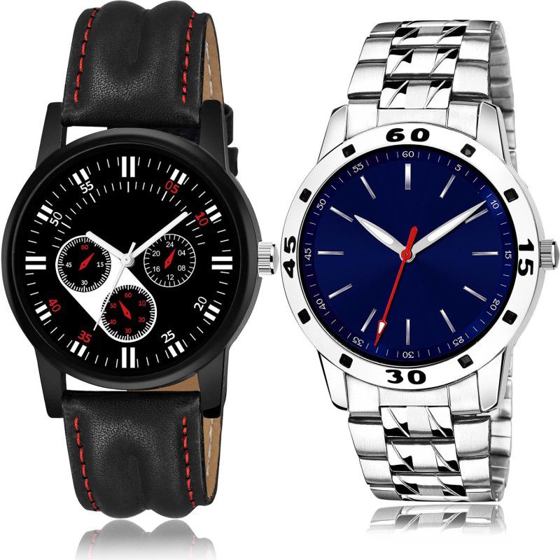 Analog Watch - For Men Treading Valentine 2 Watch Combo For Boys And Men - B104-(54-S-19)