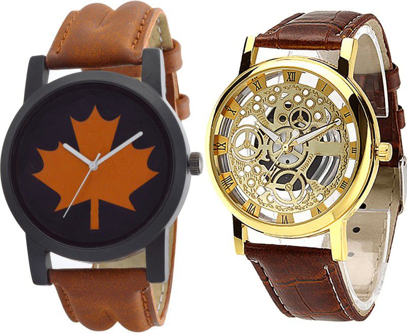 combo watch Analog Watch - For Girls New Quartz Open Analogue Brown Color Boys And Men Watch - B34-B45 (Combo Of 2 )