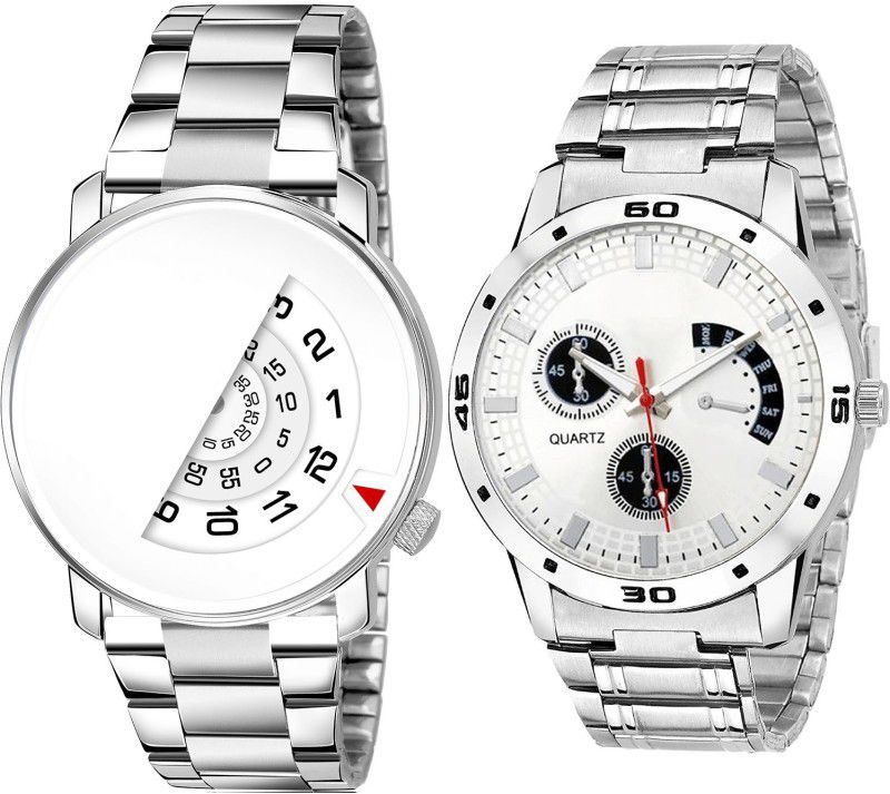 combo watch Analog Watch - For Men Modern Analogue Day And Date Analog Silver Color Boys And Men Watch - BL46.106-B85 (Combo Of 2 )