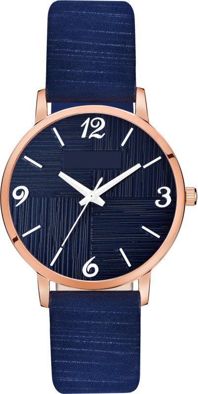 Analog Watch - For Girls PW-319 New Designer Blue Dial & Leather Belt