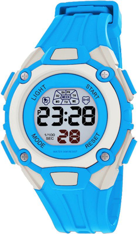 Vibrant Color,Backlight ,Alarm & Multi-Function Digital Watch - For Boys & Girls EF48013B-5SKYBLUE