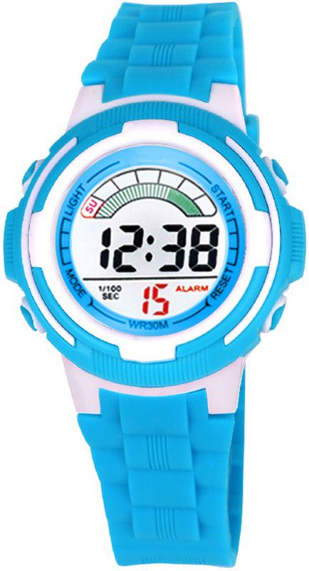 Designer Sports Dial Alarm Chronograph Digital Watch - For Boys & Girls KMR-8569118-NEW-5Light Blue